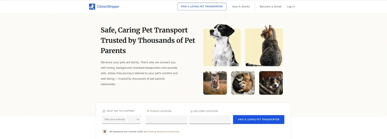 CitizenShipper homepage hero
